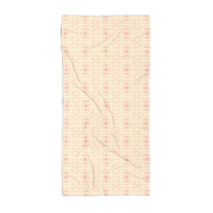 Paloma Floral Damask Stripe in Pink and Cream | Beach Towel - Beach Towel - Piccolo Fiore Prints