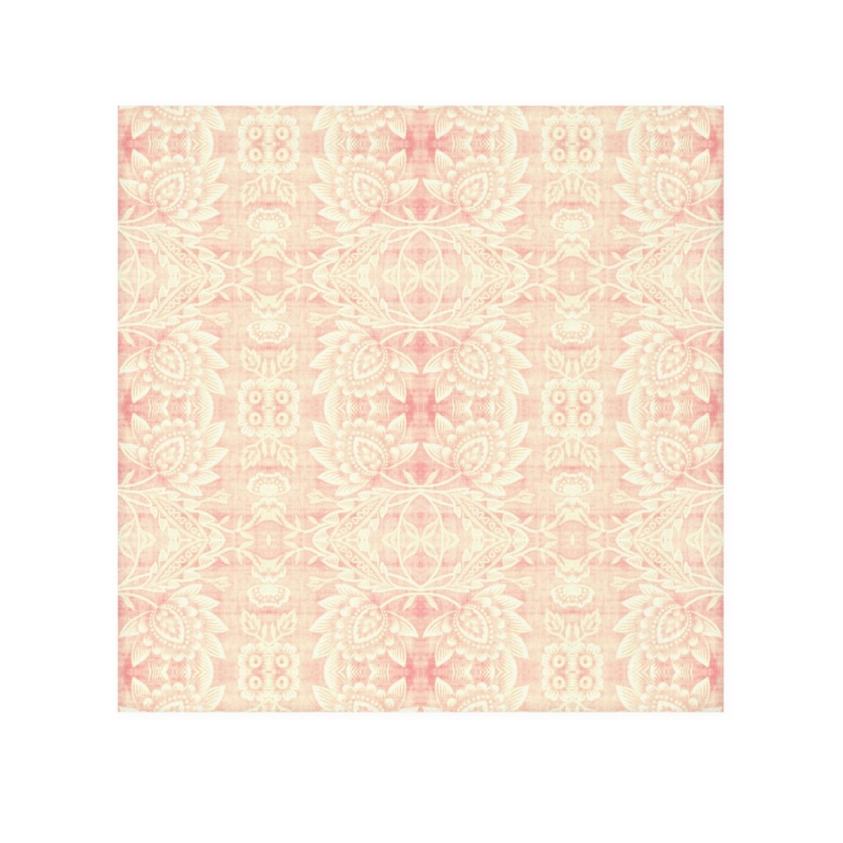 Paloma Floral Damask Stripe in Pink and Cream | Face Towel - Face Towel - Piccolo Fiore Prints