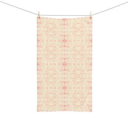 Paloma Floral Damask Stripe in Pink and Cream | Hand Towel - Hand Towel - Piccolo Fiore Prints