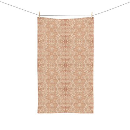 Paloma Floral Damask Stripe in Tan and Cream | Hand Towel - Hand Towel - Piccolo Fiore Prints