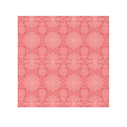 Paloma Flowers and Pineapples in Coral Red and White | Face Towel - Face Towel - Piccolo Fiore Prints
