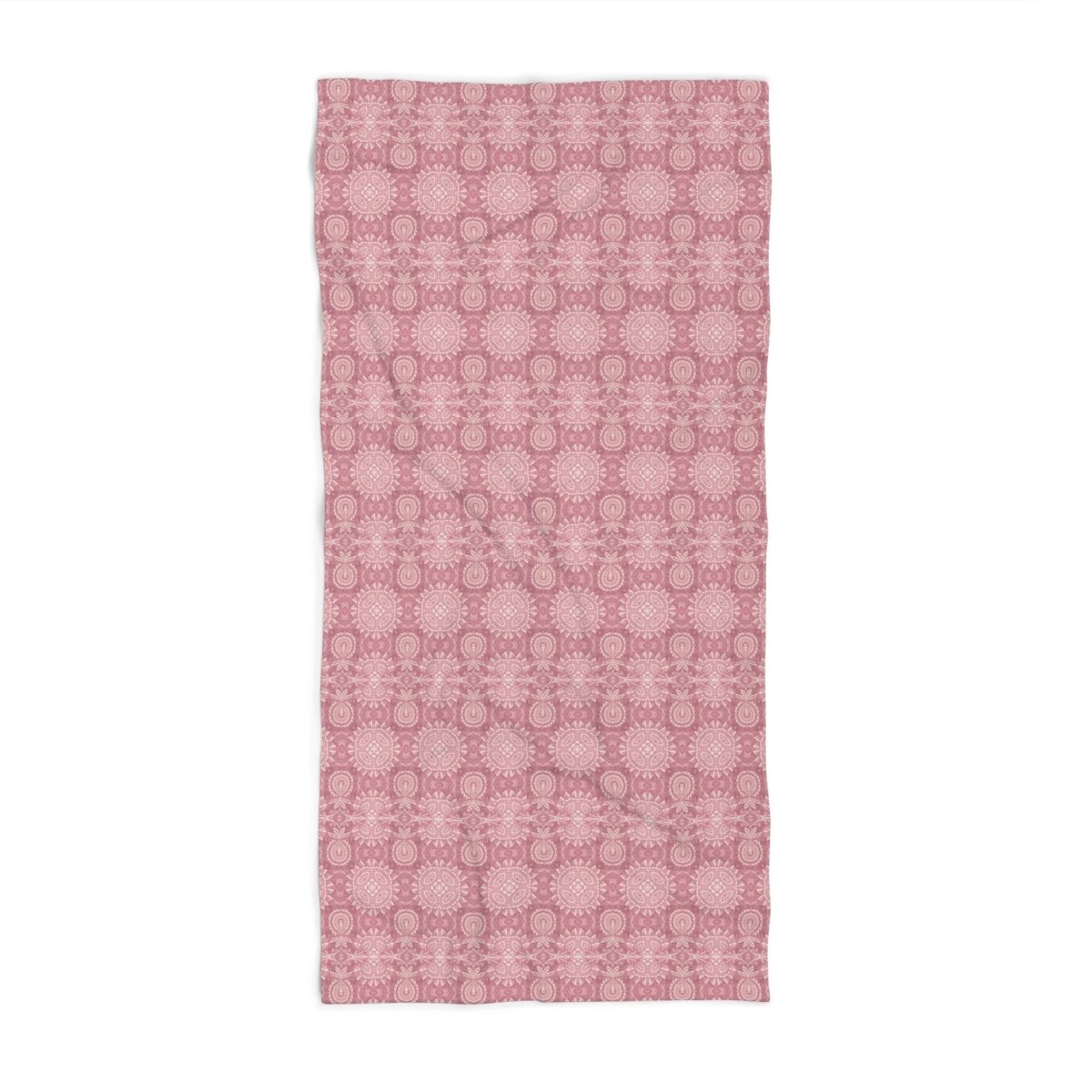 Paloma Flowers and Pineapples in Dusky Rose Pink | Bath Towel - Bath Towel - Piccolo Fiore Prints
