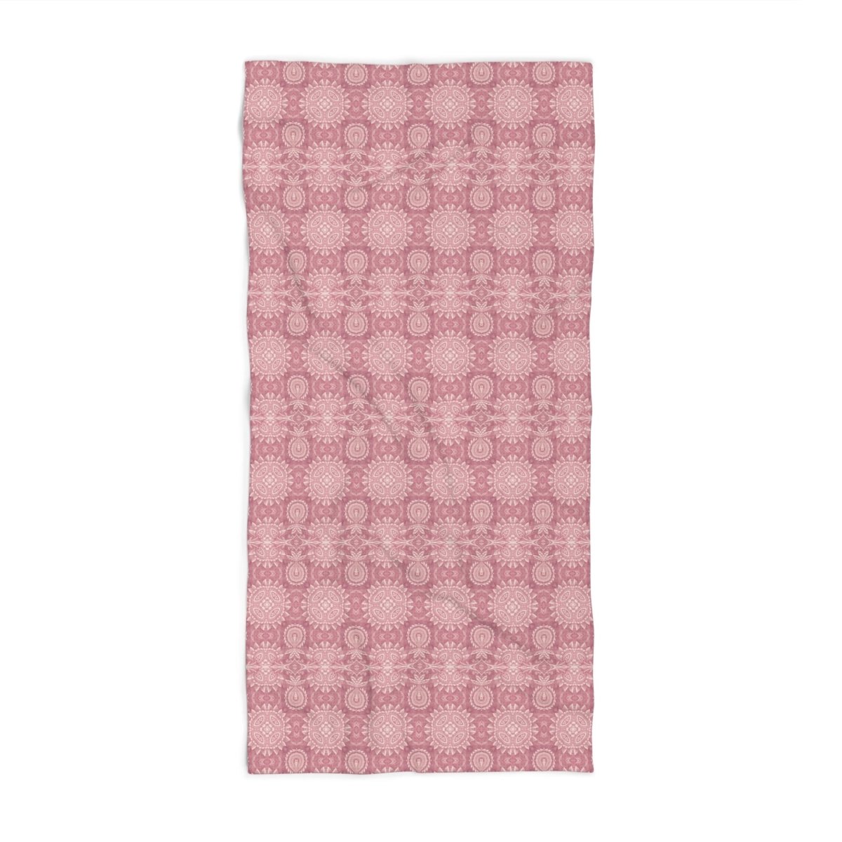 Paloma Flowers and Pineapples in Dusky Rose Pink | Beach Towel - Beach Towel - Piccolo Fiore Prints