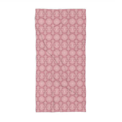 Paloma Flowers and Pineapples in Dusky Rose Pink | Beach Towel - Beach Towel - Piccolo Fiore Prints