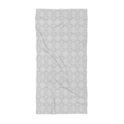 Paloma Flowers and Pineapples in Light Grey and White | Beach Towel - Beach Towel - Piccolo Fiore Prints