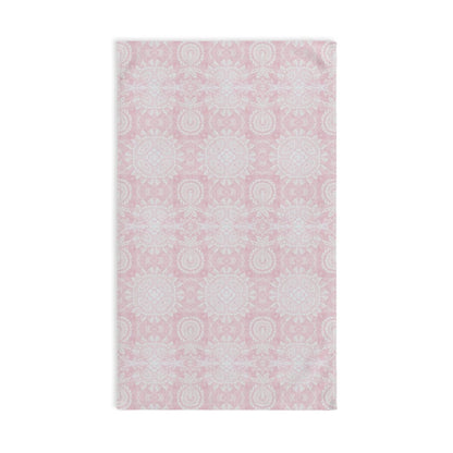 Paloma Flowers and Pineapples in Light Pink and White | Hand Towel - Hand Towel - Piccolo Fiore Prints