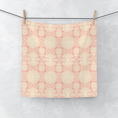 Paloma Flowers and Pineapples in Pink and Cream | Face Towel - Face Towel - Piccolo Fiore Prints