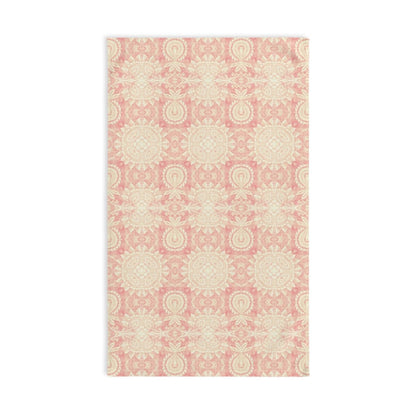 Paloma Flowers and Pineapples in Pink and Cream | Hand Towel - Hand Towel - Piccolo Fiore Prints