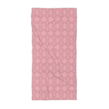 Paloma Flowers and Pineapples in Rose Pink and Cream | Beach Towel - Beach Towel - Piccolo Fiore Prints