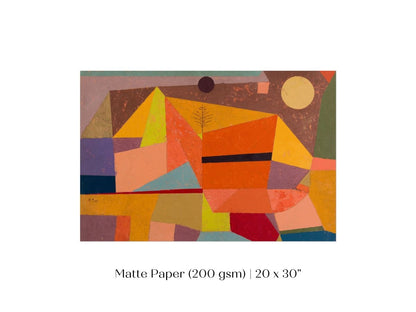 Paul Klee | Joyful Mountain Landscape | P244 - Single Art Prints - Piccolo Fiore Prints