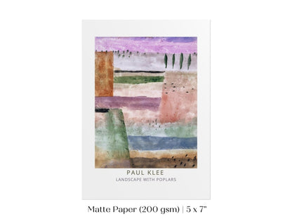 Paul Klee | Landscape With Poplars | P585 - Single Art Prints - Piccolo Fiore Prints