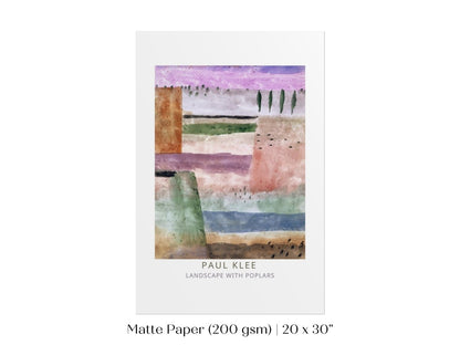 Paul Klee | Landscape With Poplars | P585 - Single Art Prints - Piccolo Fiore Prints