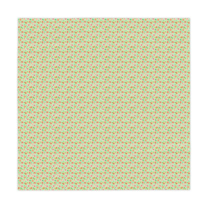 Peach Peony in Green | Tablecloth - Tablecloth - Piccolo Fiore Prints