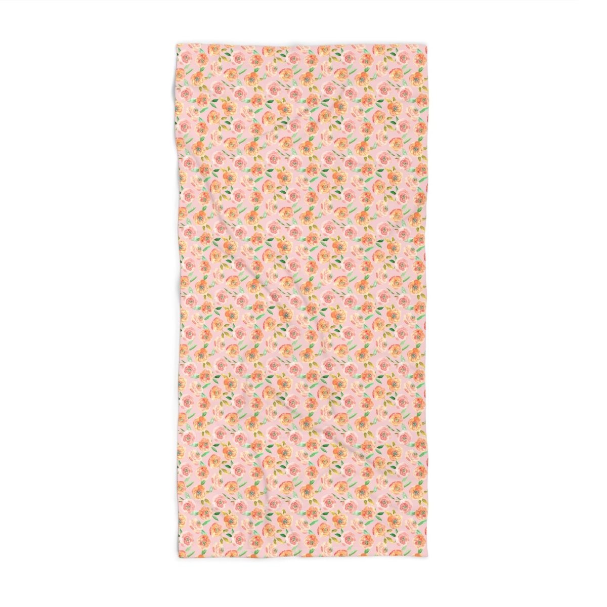 Peach Peony in Pinkish Peach | Bath Towel - Bath Towel - Piccolo Fiore Prints