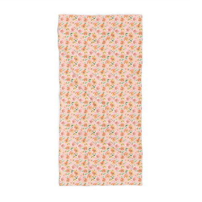 Peach Peony in Pinkish Peach | Bath Towel - Bath Towel - Piccolo Fiore Prints