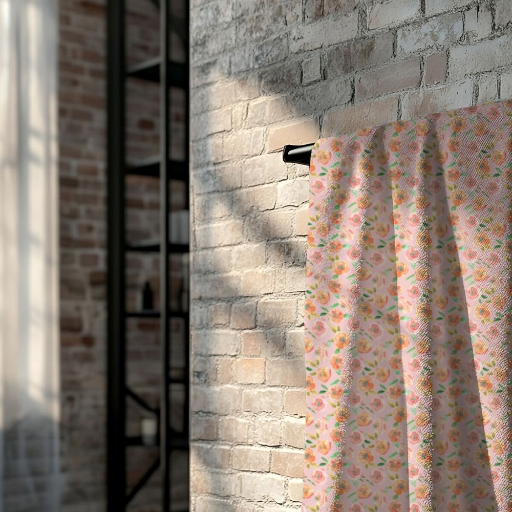 Peach Peony in Pinkish Peach | Bath Towel - Bath Towel - Piccolo Fiore Prints