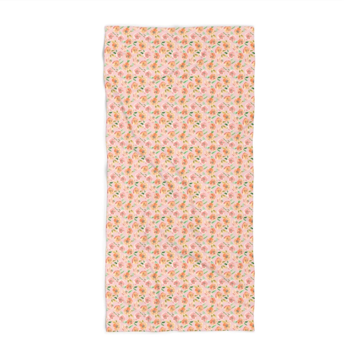 Peach Peony in Pinkish Peach | Bath Towel - Bath Towel - Piccolo Fiore Prints