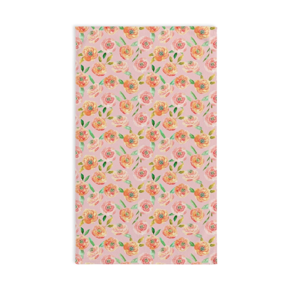 Peach Peony in Pinkish Peach | Hand Towel - Hand Towel - Piccolo Fiore Prints