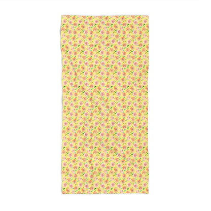 Peach Peony in Yellow | Beach Towel - Beach Towel - Piccolo Fiore Prints