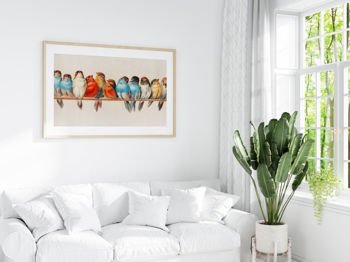 Perch of Small Birds | P30.2 - Single Art Prints - Piccolo Fiore Prints