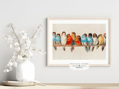 Perch of Small Birds | P30.2 - Single Art Prints - Piccolo Fiore Prints
