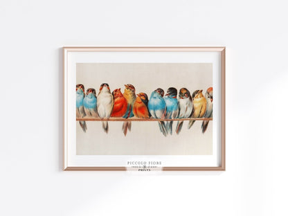 Perch of Small Birds | P30.2 - Single Art Prints - Piccolo Fiore Prints