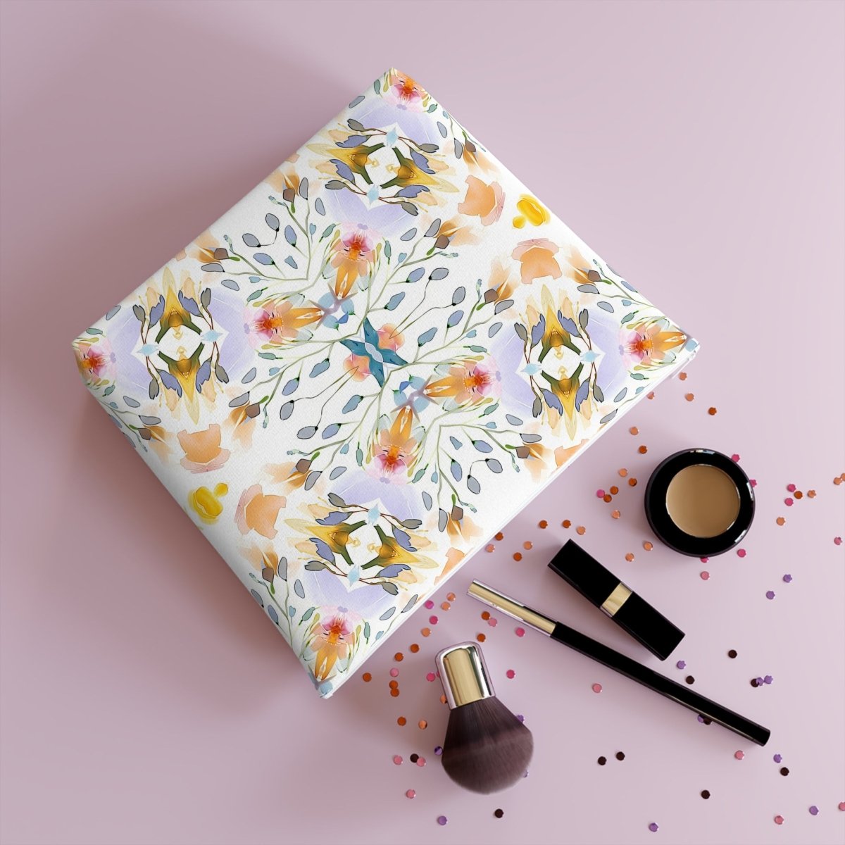 Petals and Blooms | Cotton Cosmetic Bag - Cotton Cosmetic Bag - Piccolo Fiore Prints