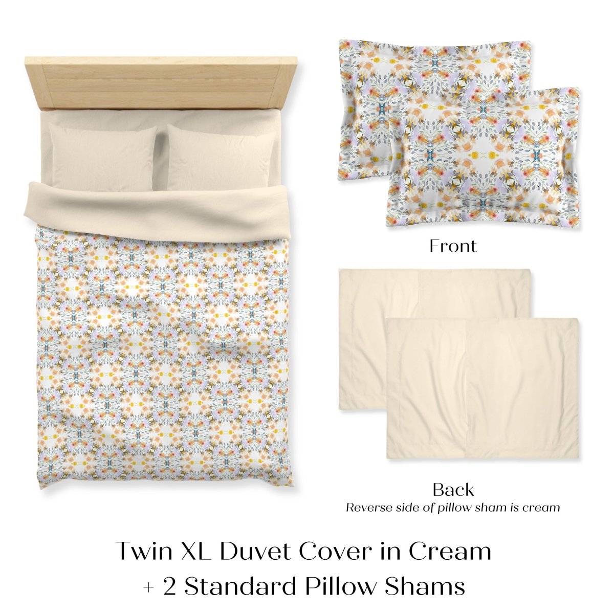 Petals and Blooms | Microfibre Duvet Cover Set - Microfibre Duvet Set - Piccolo Fiore Prints
