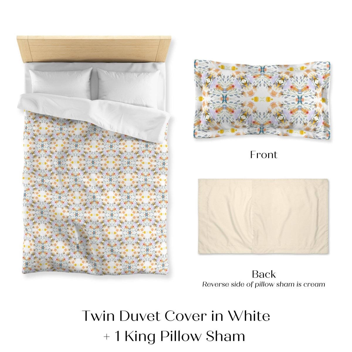 Petals and Blooms | Microfibre Duvet Cover Set - Microfibre Duvet Set - Piccolo Fiore Prints