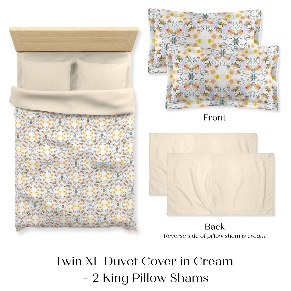 Petals and Blooms | Microfibre Duvet Cover Set - Microfibre Duvet Set - Piccolo Fiore Prints