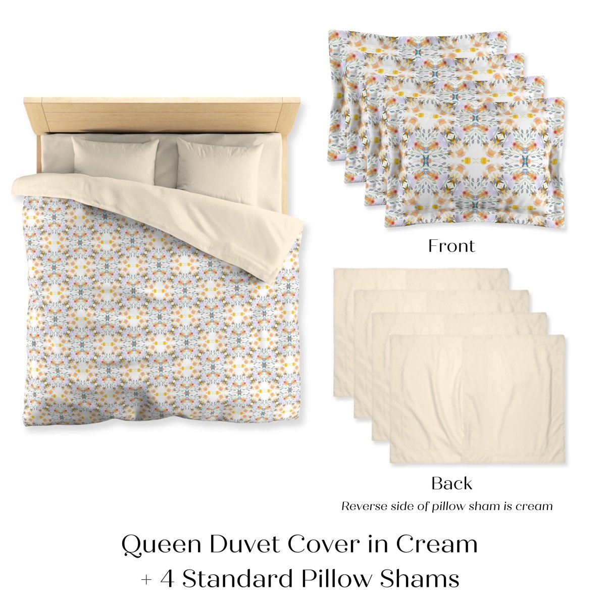 Petals and Blooms | Microfibre Duvet Cover Set - Microfibre Duvet Set - Piccolo Fiore Prints