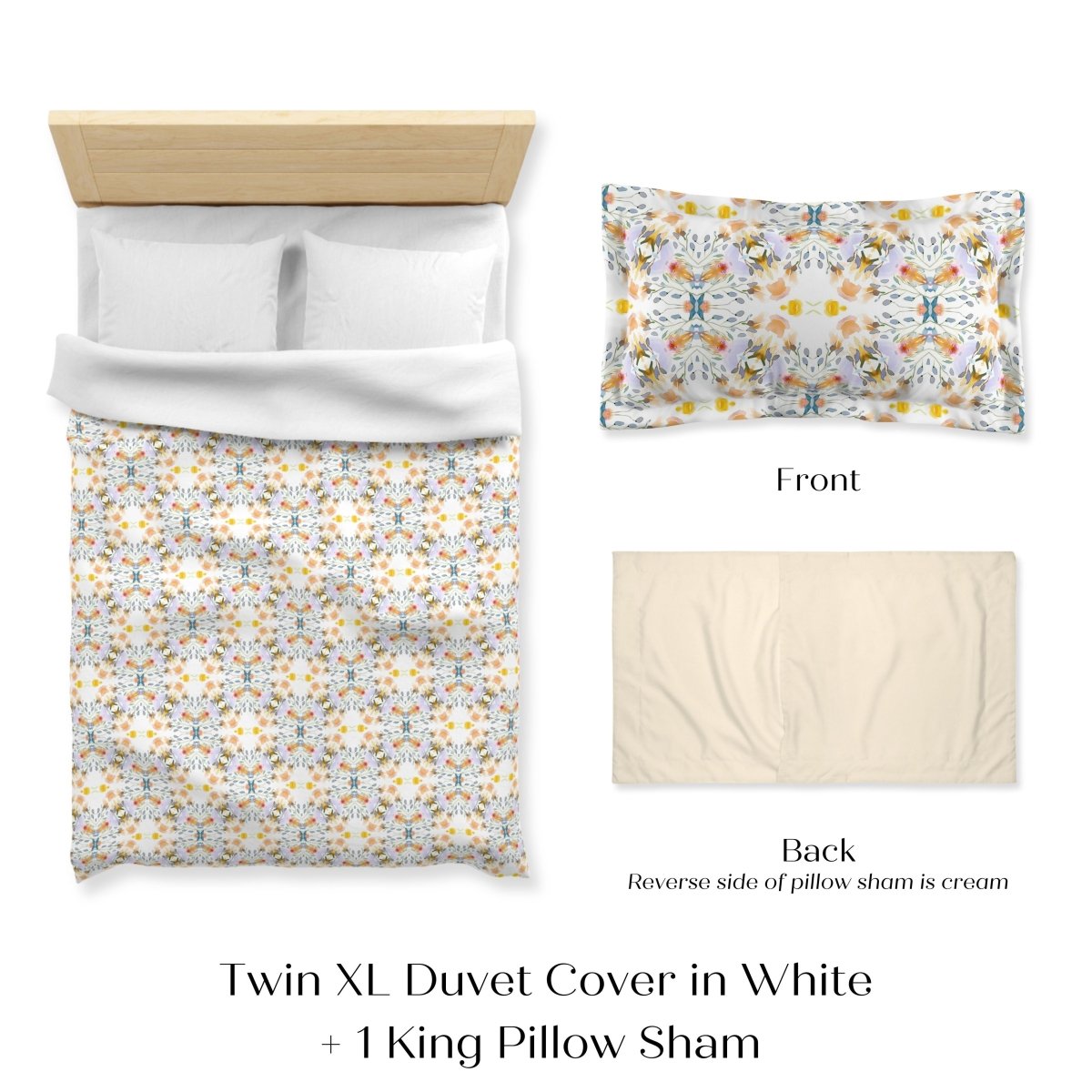 Petals and Blooms | Microfibre Duvet Cover Set - Microfibre Duvet Set - Piccolo Fiore Prints