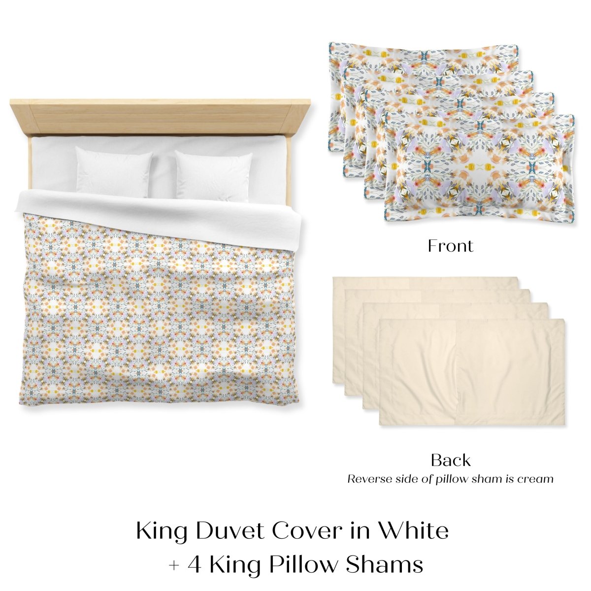 Petals and Blooms | Microfibre Duvet Cover Set - Microfibre Duvet Set - Piccolo Fiore Prints