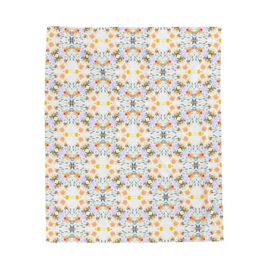 Petals and Blooms | Minky Throw Blanket - Minky Throw Blanket - Piccolo Fiore Prints