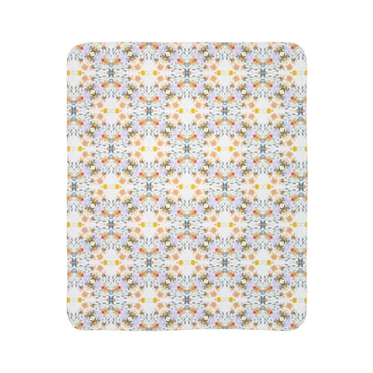 Petals and Blooms | Sherpa Fleece Blanket - Sherpa Fleece Blanket - Piccolo Fiore Prints