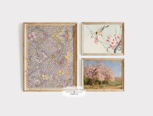 Pink Blossom | Gallery Wall Set | 3 Prints | M8 - 2.1 - Gallery Wall Set - Piccolo Fiore Prints