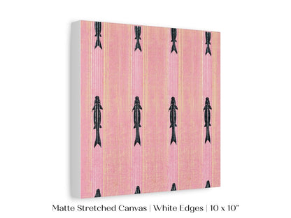 Pink Fish | Vintage Japanese Woodblock | P128 - Single Square Art Prints - Piccolo Fiore Prints