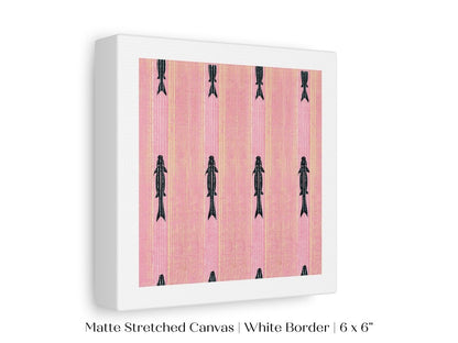 Pink Fish | Vintage Japanese Woodblock | P128 - Single Square Art Prints - Piccolo Fiore Prints