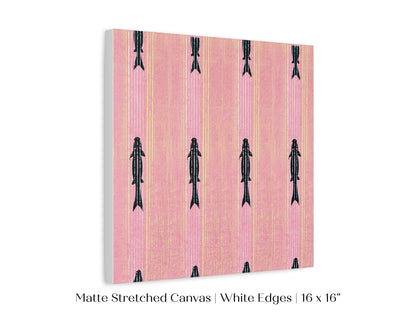Pink Fish | Vintage Japanese Woodblock | P128 - Single Square Art Prints - Piccolo Fiore Prints