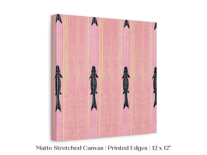 Pink Fish | Vintage Japanese Woodblock | P128 - Single Square Art Prints - Piccolo Fiore Prints