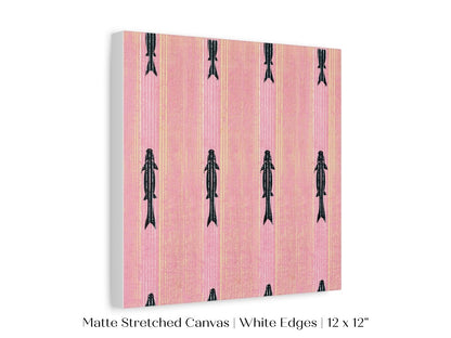Pink Fish | Vintage Japanese Woodblock | P128 - Single Square Art Prints - Piccolo Fiore Prints