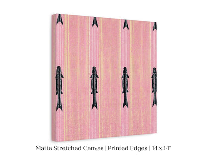 Pink Fish | Vintage Japanese Woodblock | P128 - Single Square Art Prints - Piccolo Fiore Prints