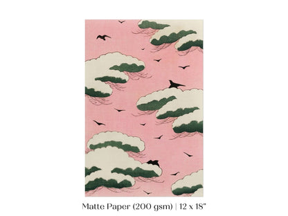 Pink Sky | Japanese Illustration | P135 - Single Art Prints - Piccolo Fiore Prints