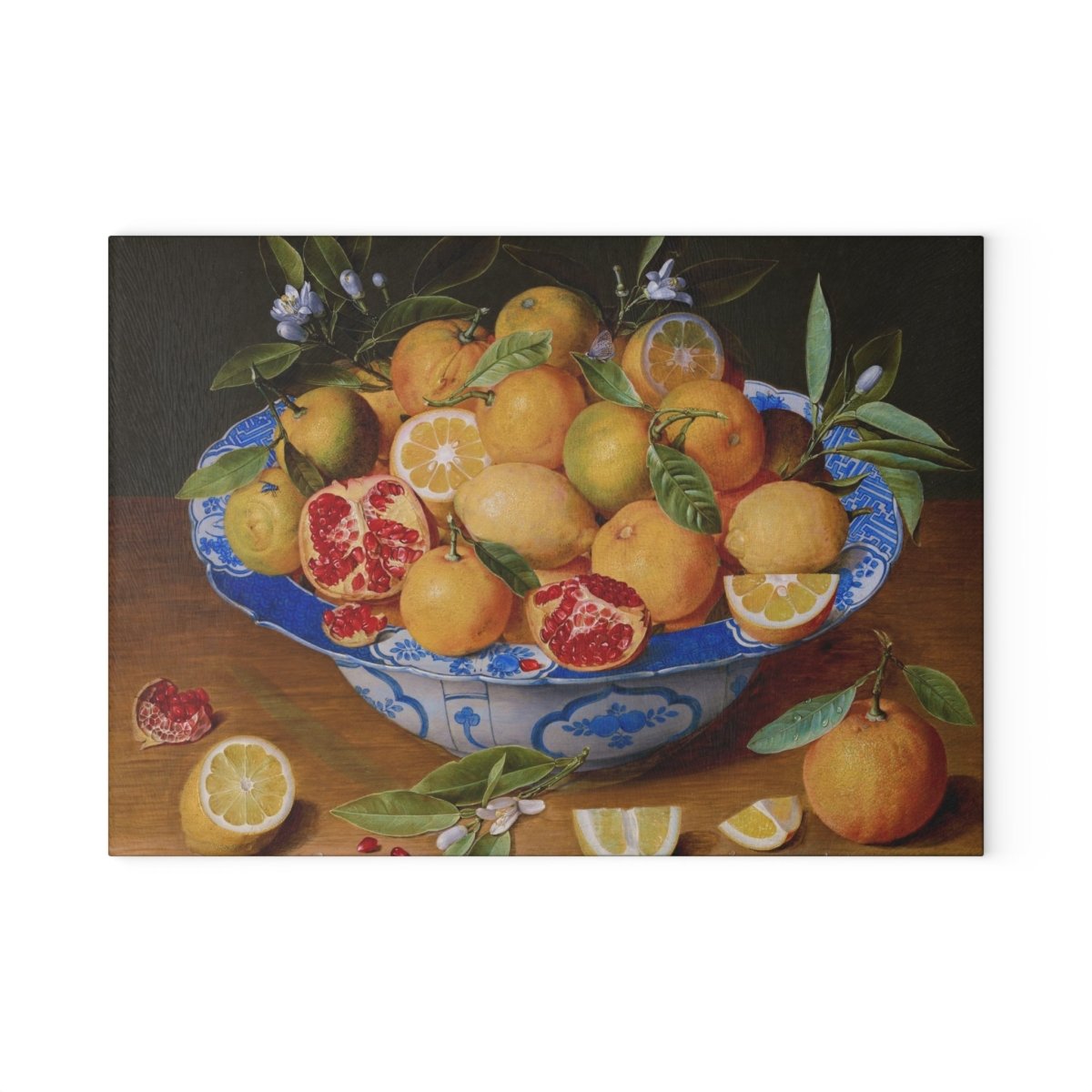 Pomegranates and Lemons | Glass Chopping Board - Glass Chopping Board - Piccolo Fiore Prints