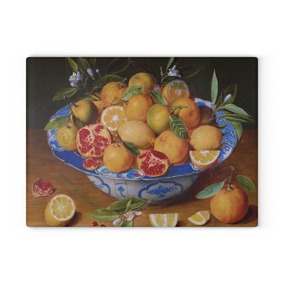 Pomegranates and Lemons | Glass Chopping Board - Glass Chopping Board - Piccolo Fiore Prints