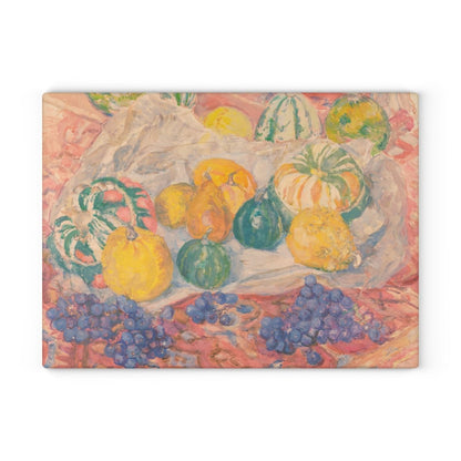 Pumpkins and Grapes | Glass Chopping Board - Glass Chopping Board - Piccolo Fiore Prints