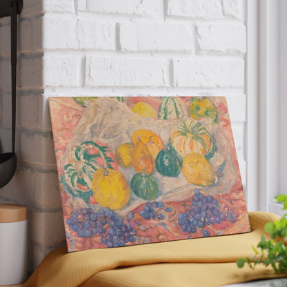 Pumpkins and Grapes | Glass Chopping Board - Glass Chopping Board - Piccolo Fiore Prints