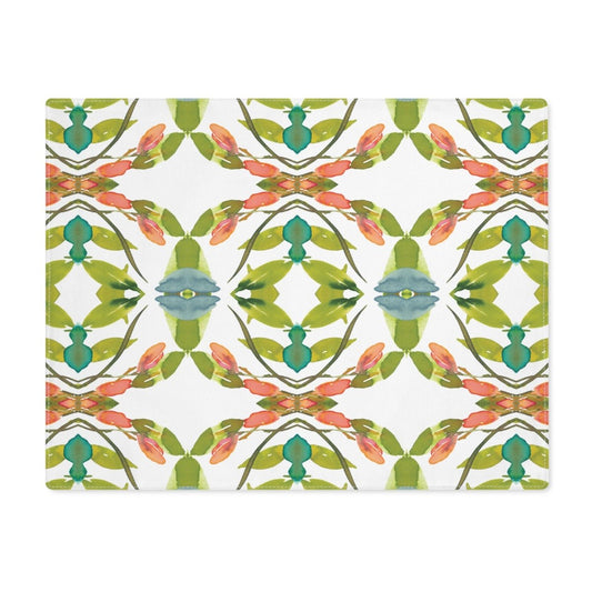 Retro Lime Leaves | Placemat - Cotton Twill Placemat - Piccolo Fiore Prints