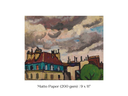 Rooftops and Clouds, Paris | P499 - Single Art Prints - Piccolo Fiore Prints