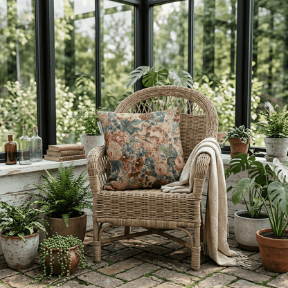 Rosalia | Vintage Floral Woven Pillow - Woven Throw Pillow - Piccolo Fiore Prints